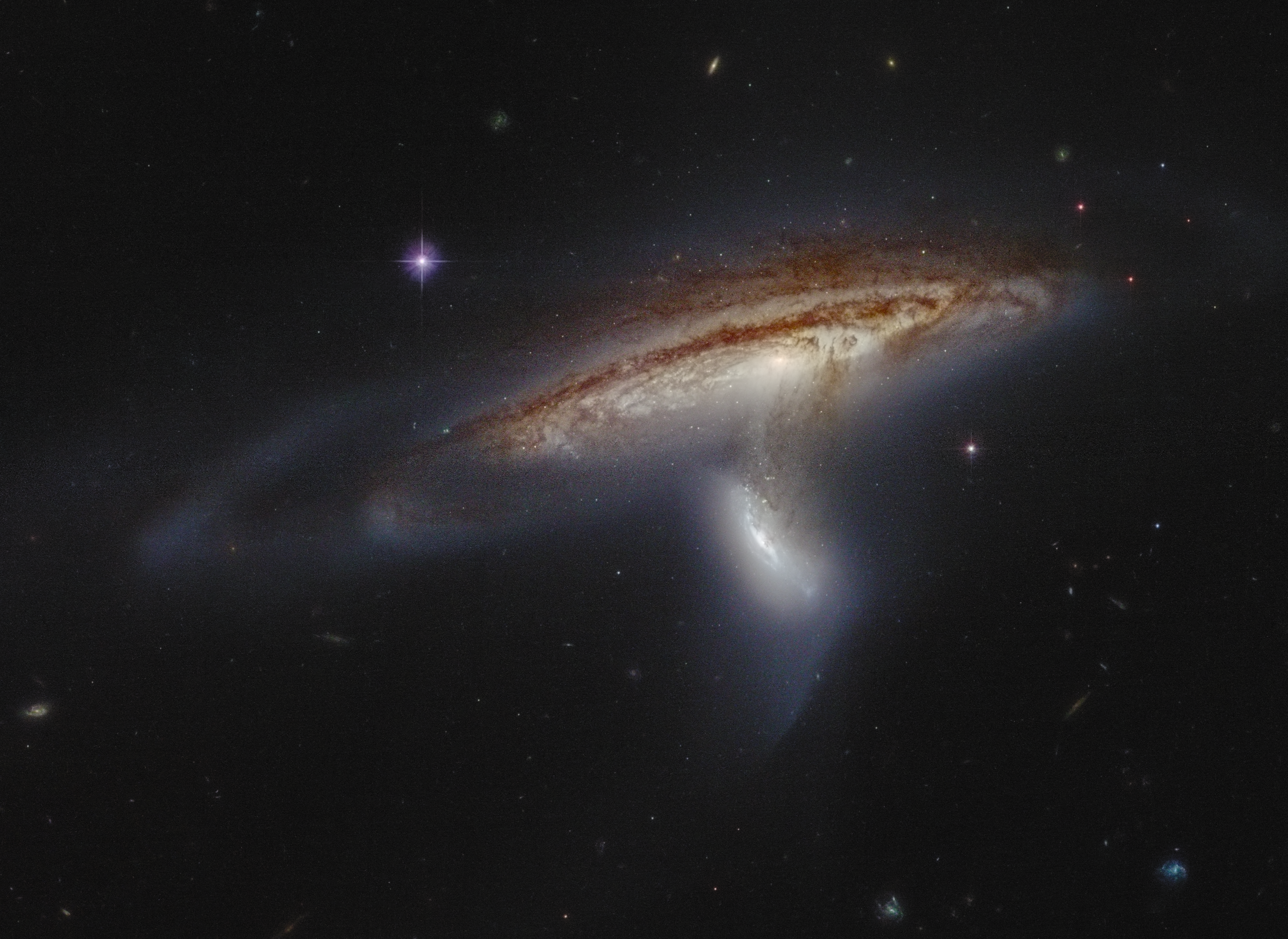 Tidal interaction between two galaxies